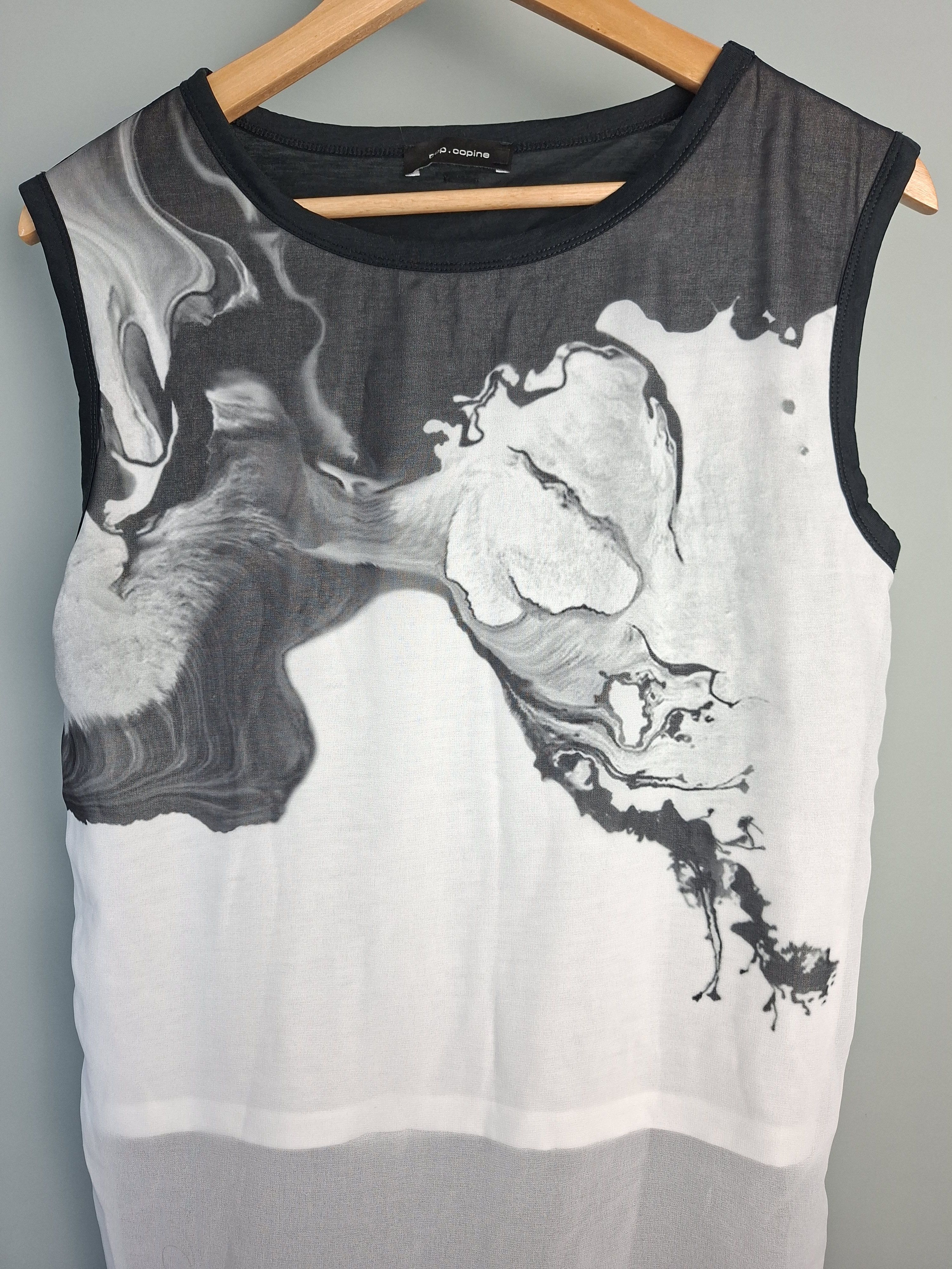 Cop Copine Cop.Copine Paris Abstract Graphic Tank Top Y2K Size S / US 4 / IT 40 - 3 Thumbnail
