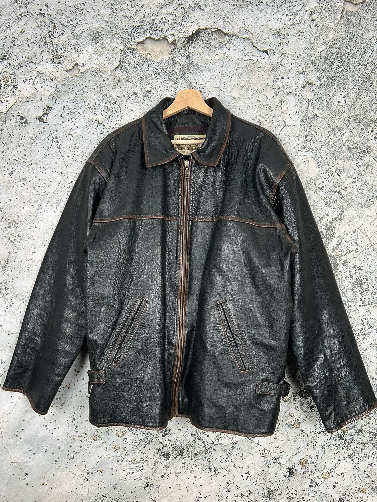 Genuine Leather × Leather Jacket × Vintage Vintage Genuine Leather ...