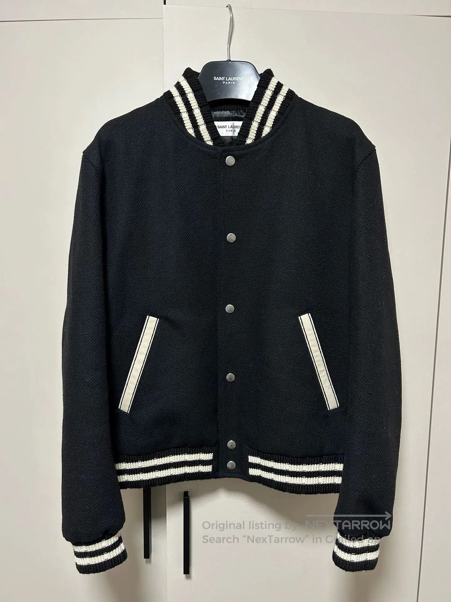 Saint Laurent Paris Saint Laurent SLP 22FW Embroidered Baseball Jacket. Size US M / EU 48-50 / 2 - 2 Thumbnail