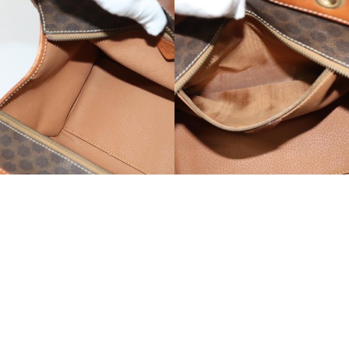 Celine CELINE Macadam Canvas Hand Bag Pvc Leather Brown Gold Size ONE SIZE - 12 Thumbnail