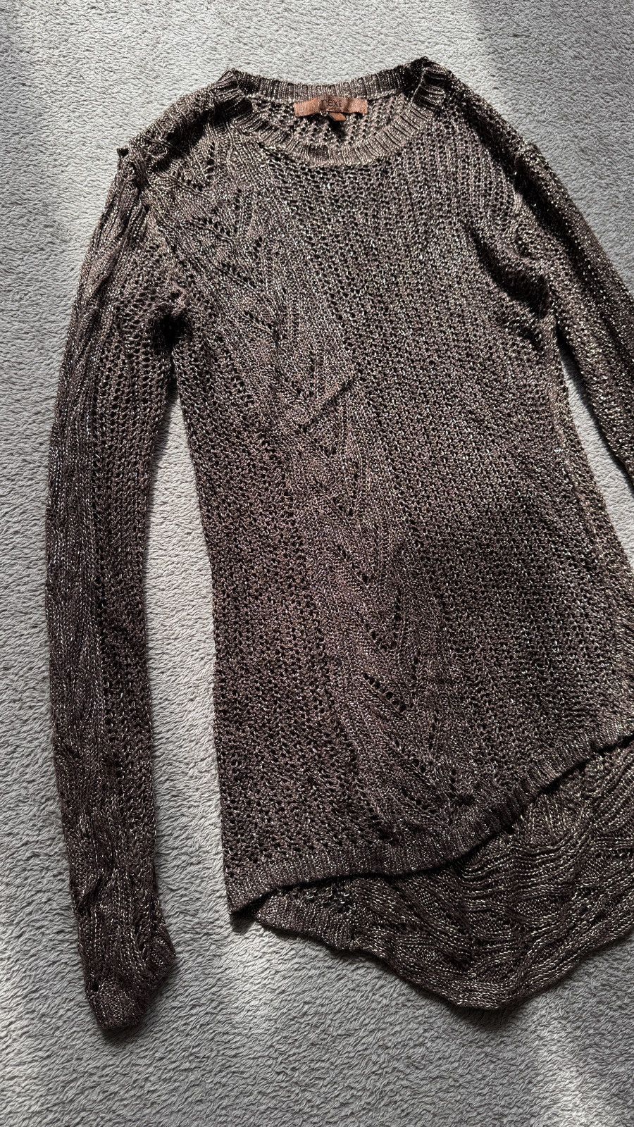 Le Grande Bleu (L.G.B.) Metallic Margiela Rick Owens Yohji LGB Vibe Mesh LongSleeve Size M / US 6-8 / IT 42-44 - 2 Thumbnail