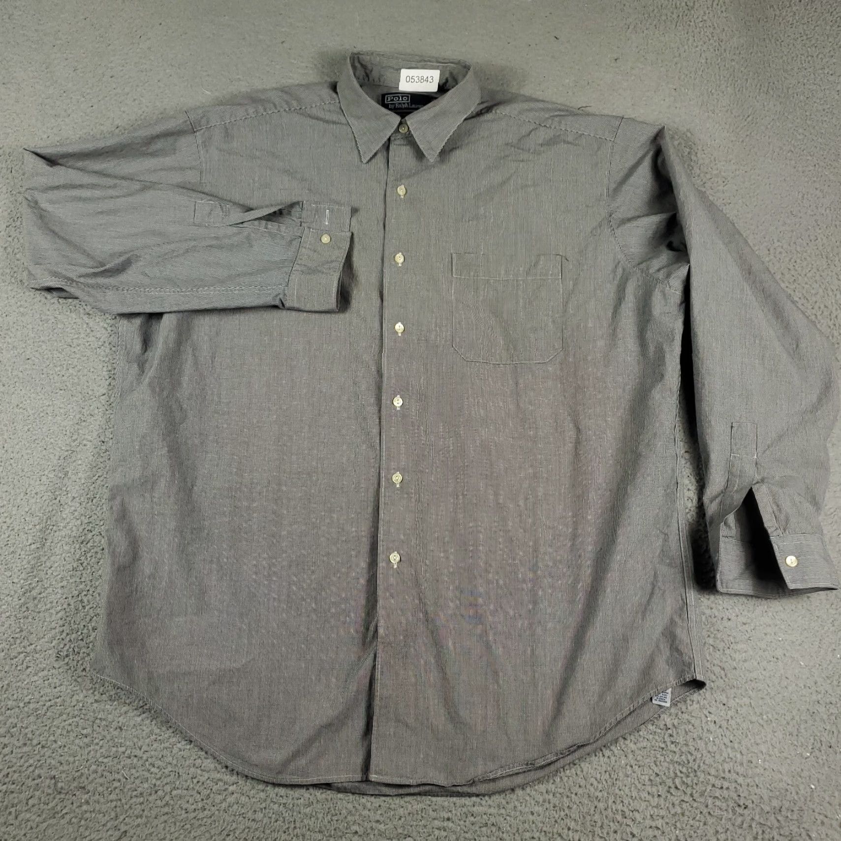 Ralph Lauren Ralph Lauren Casual Button-Up Shirt Mens Large Gray Long Sleeve Cotton Size US L / EU 52-54 / 3 - 2 Thumbnail