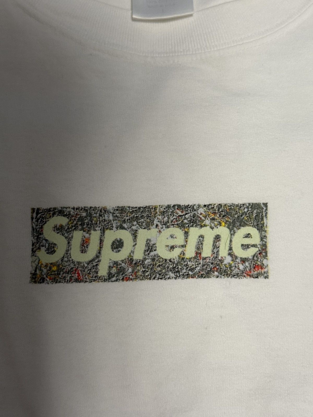 Supreme Jackson pollock box logo tee T-shirt
