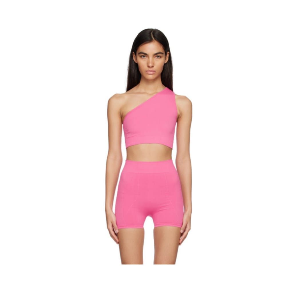 o1y0126 One-Shoulder Tank Top in Fuchsia