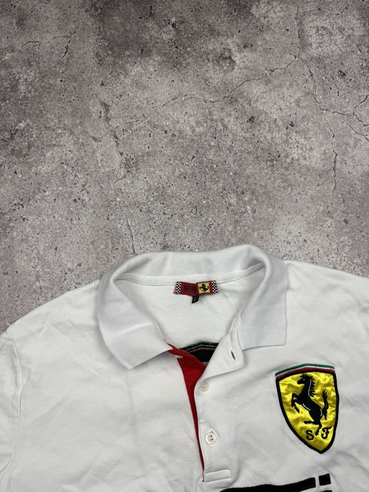 Ferrari Vintage Ferrari La Martina Style Y2K Big Logo Rugby Polo Size US L / EU 52-54 / 3 - 3 Thumbnail