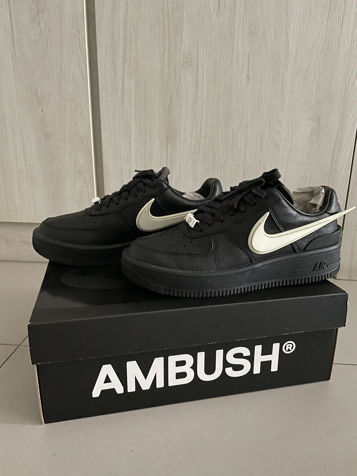 image of Ambush Design x Nike Ambush Phantom Black Air Force 1 Low (Af1) Shoes, Men's (Size 7)