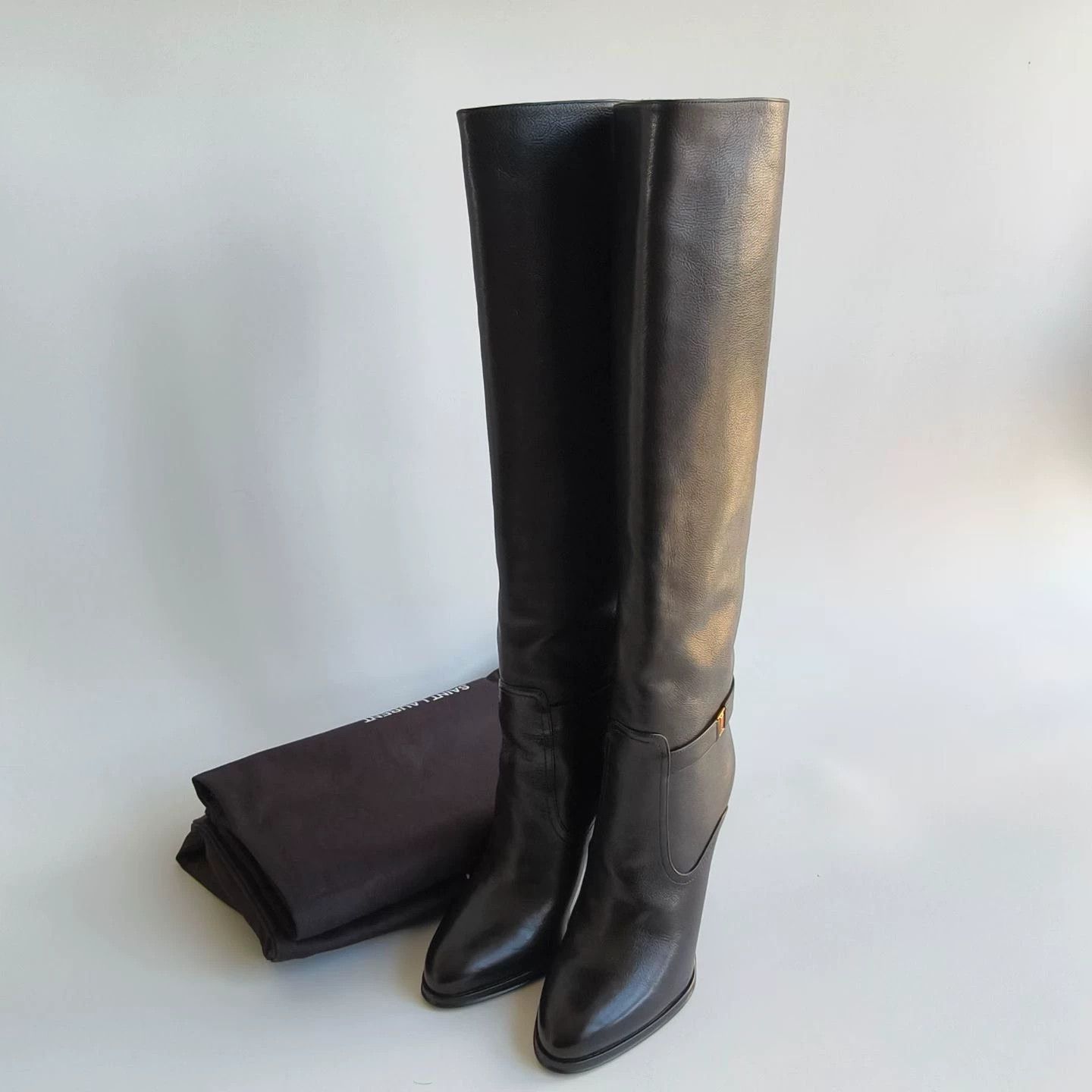 Saint Laurent Paris SAINT LAURENT Diane Leather Metal Buckle High Boots Size US 6 / IT 36 - 5 Thumbnail