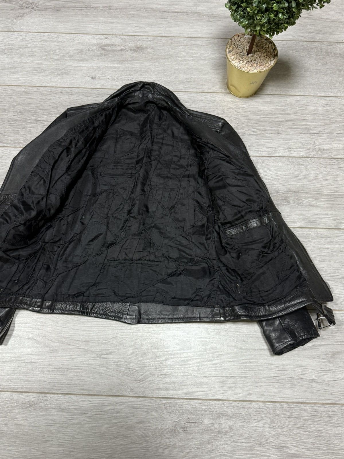 Genuine Leather Leather biker jacket vintage, zip up Size XS / US 0-2 / IT 36-38 - 6 Thumbnail