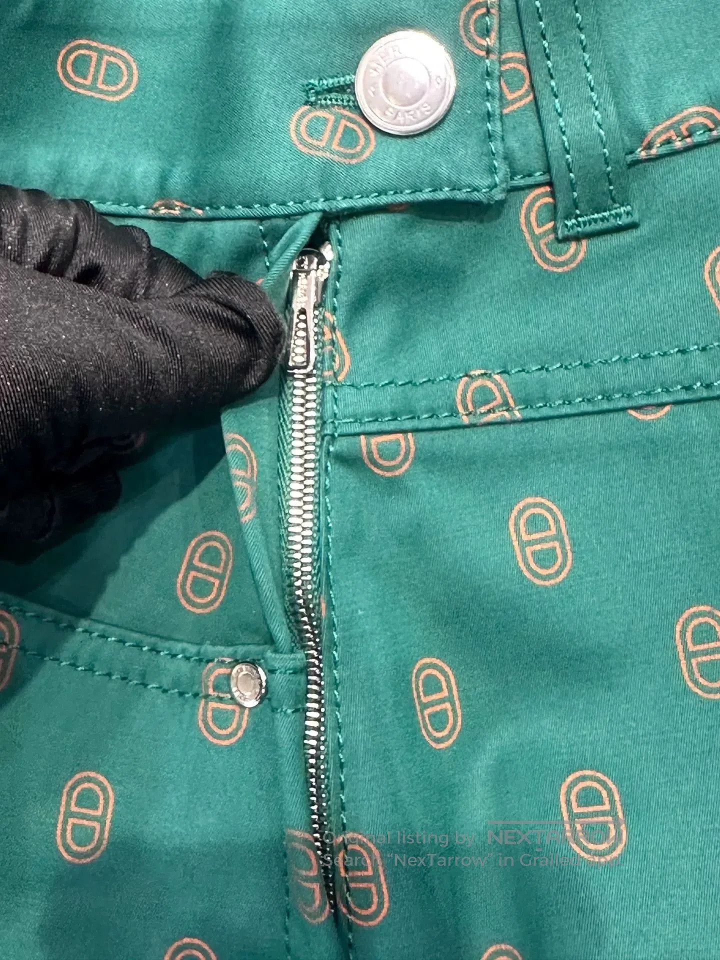 Hermes Hermes Green Denim Mini Skirt. Size US 36 / EU 52 - 5 Thumbnail