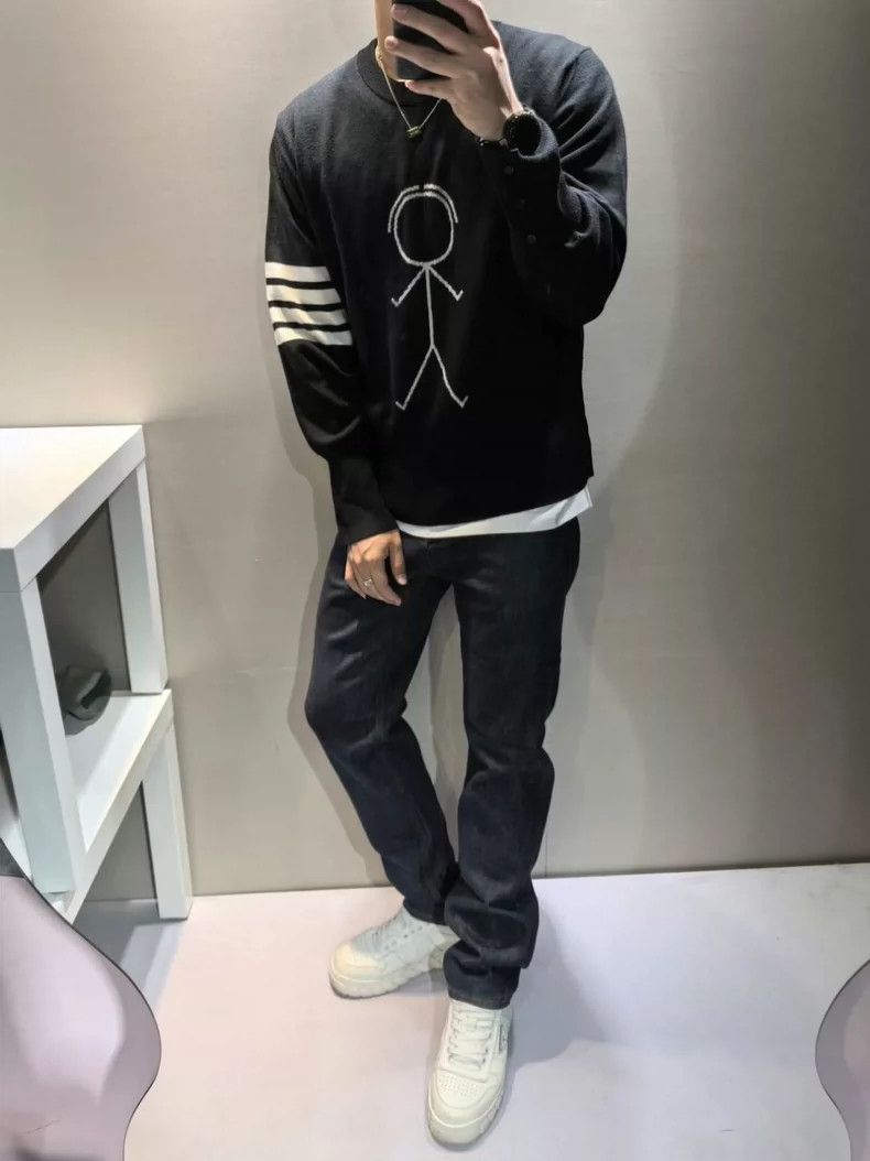 Thom Browne Thom Browne Four stripe matches sweater Size US XL / EU 56 / 4 - 9 Thumbnail