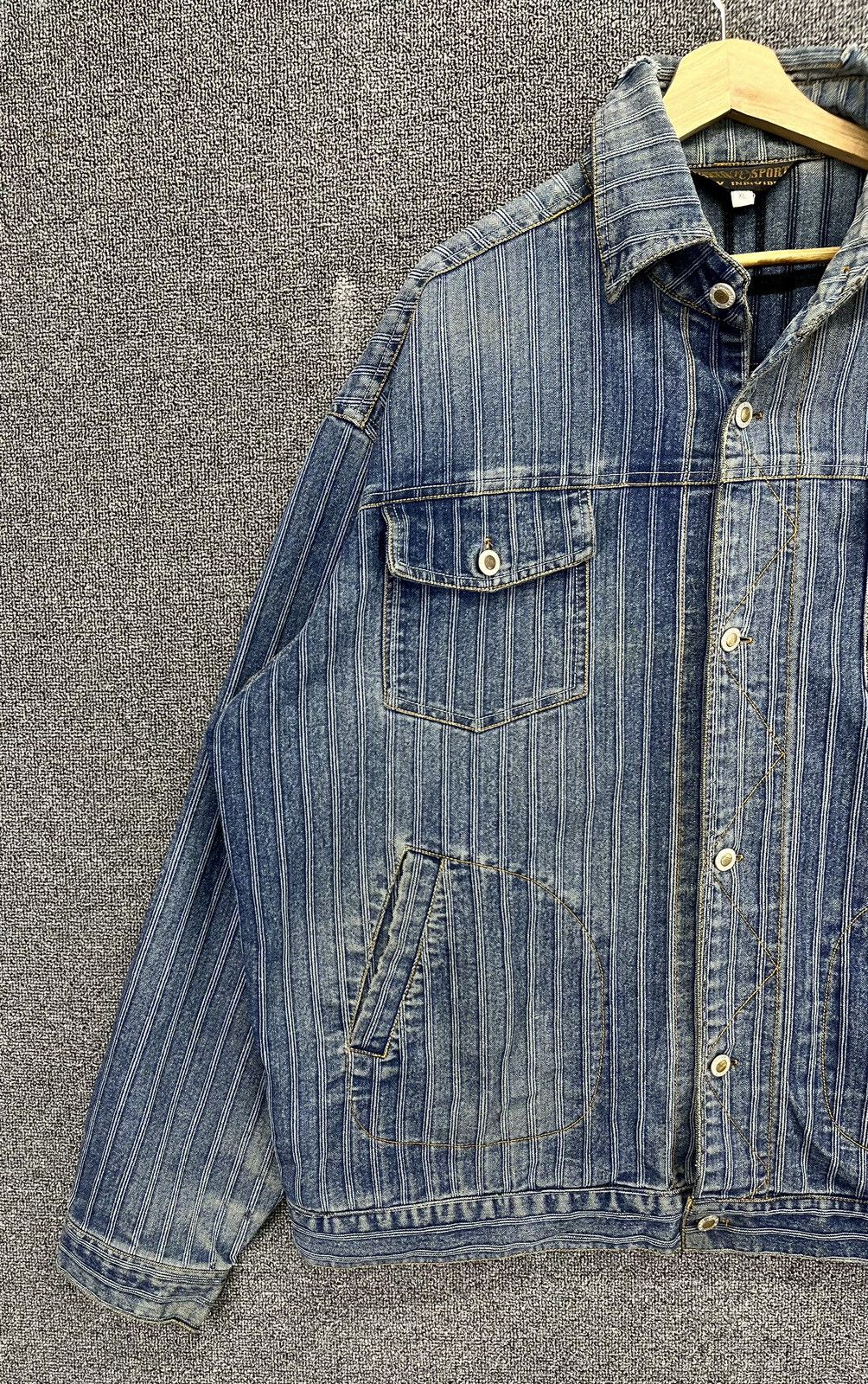 Japanese Brand Vintage Parto Sport Jeans Rare Design Denim Jacket Size US XL / EU 56 / 4 - 3 Thumbnail