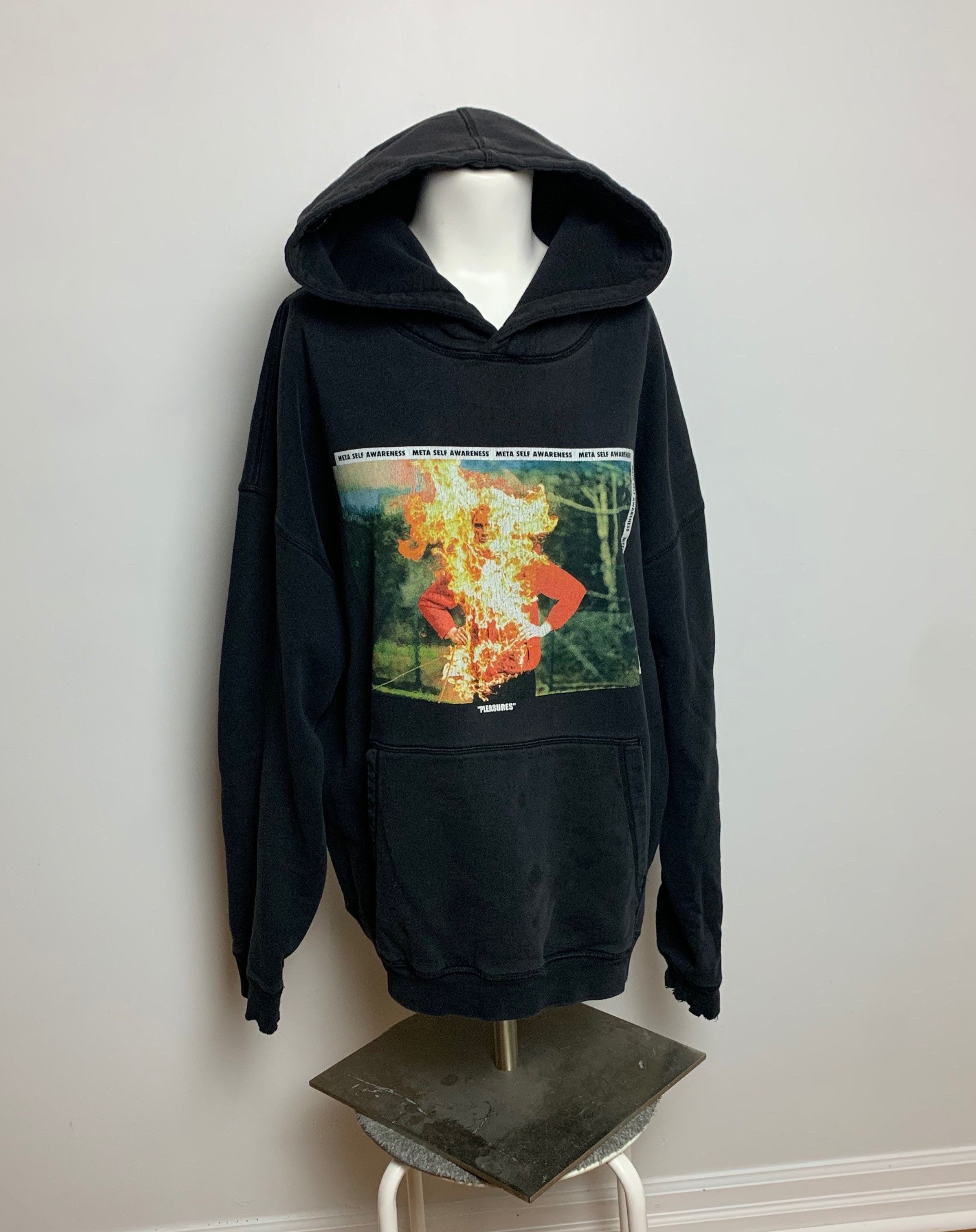 Pleasures Meta Self Awareness Flame Man Hoodie