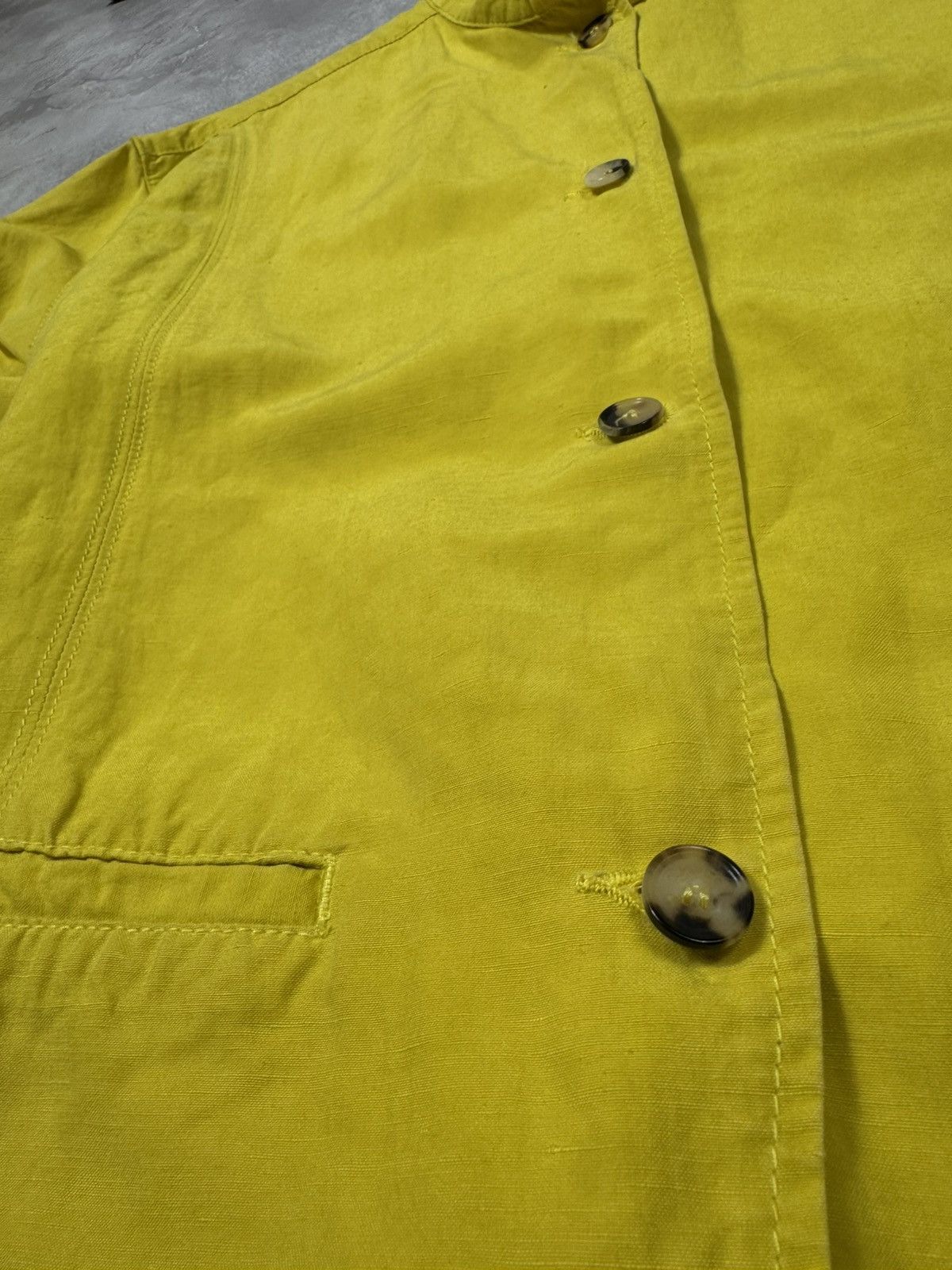 Kenzo Kenzo Woman's Linen Set Jacket &Cropped Capri Pants Yellow Size XS / US 0-2 / IT 36-38 - 5 Thumbnail