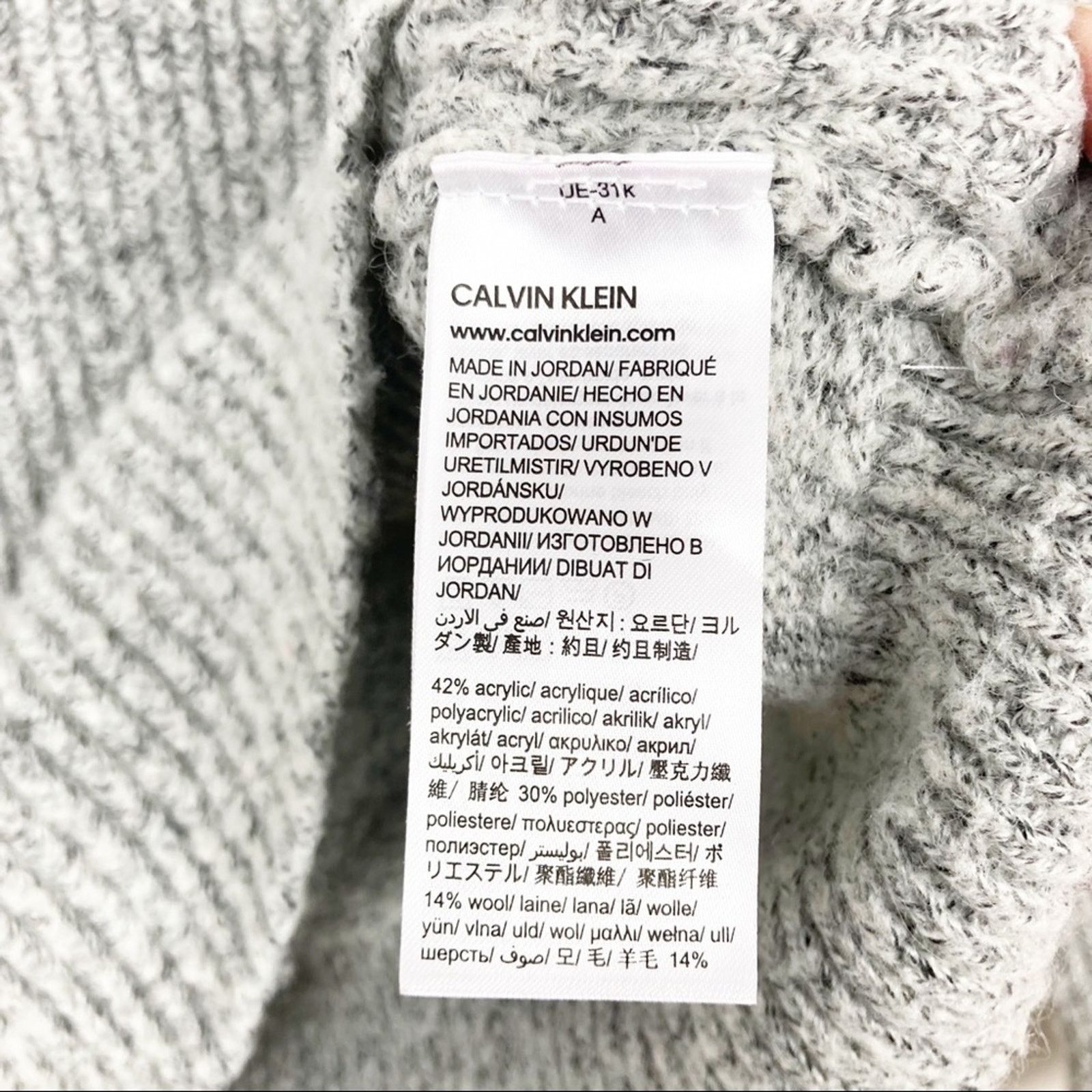 Calvin Klein Calvin Klein Jeans Gray Ribbed Wool Turtleneck Sweater Sz S Size S / US 4 / IT 40 - 3 Thumbnail