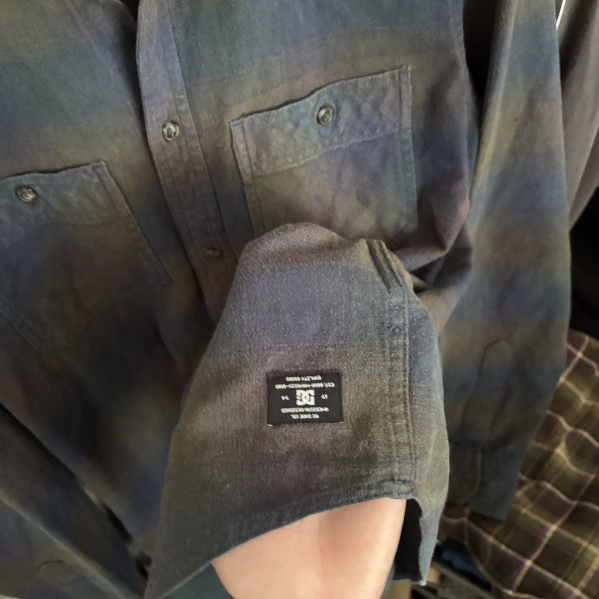 DC DC Flannel Shirt Rare Pattern SK8 Grunge Style Size US L / EU 52-54 / 3 - 6 Thumbnail