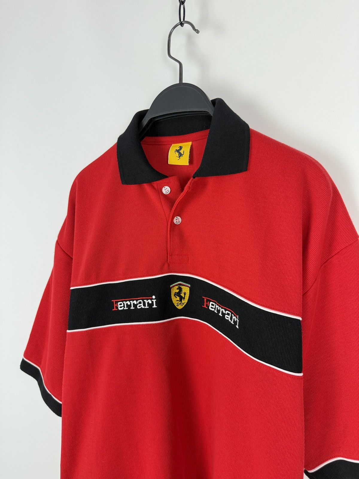 Ferrari 1996 Ferrari Michael Schumacher Formula Uno Logo Polo Shirt Size US XL / EU 56 / 4 - 2 Thumbnail