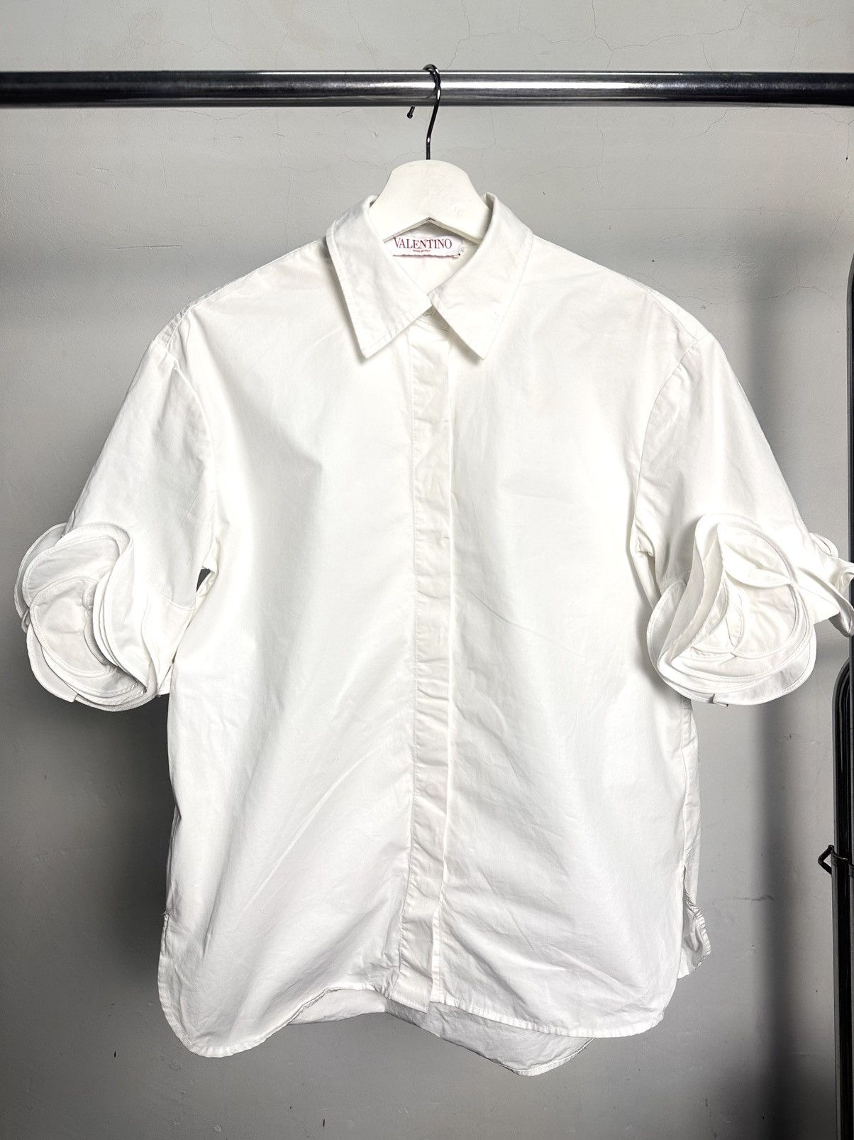 Valentino Valentino Compact Poplin Shirt Size S / US 4 / IT 40 - 1 Thumbnail