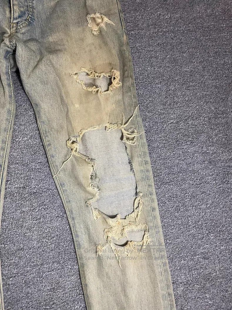 Saint Laurent Paris Saint Laurent Paris First Generation Destroyed Denim Jeans Size US 30 / EU 46 - 8 Thumbnail