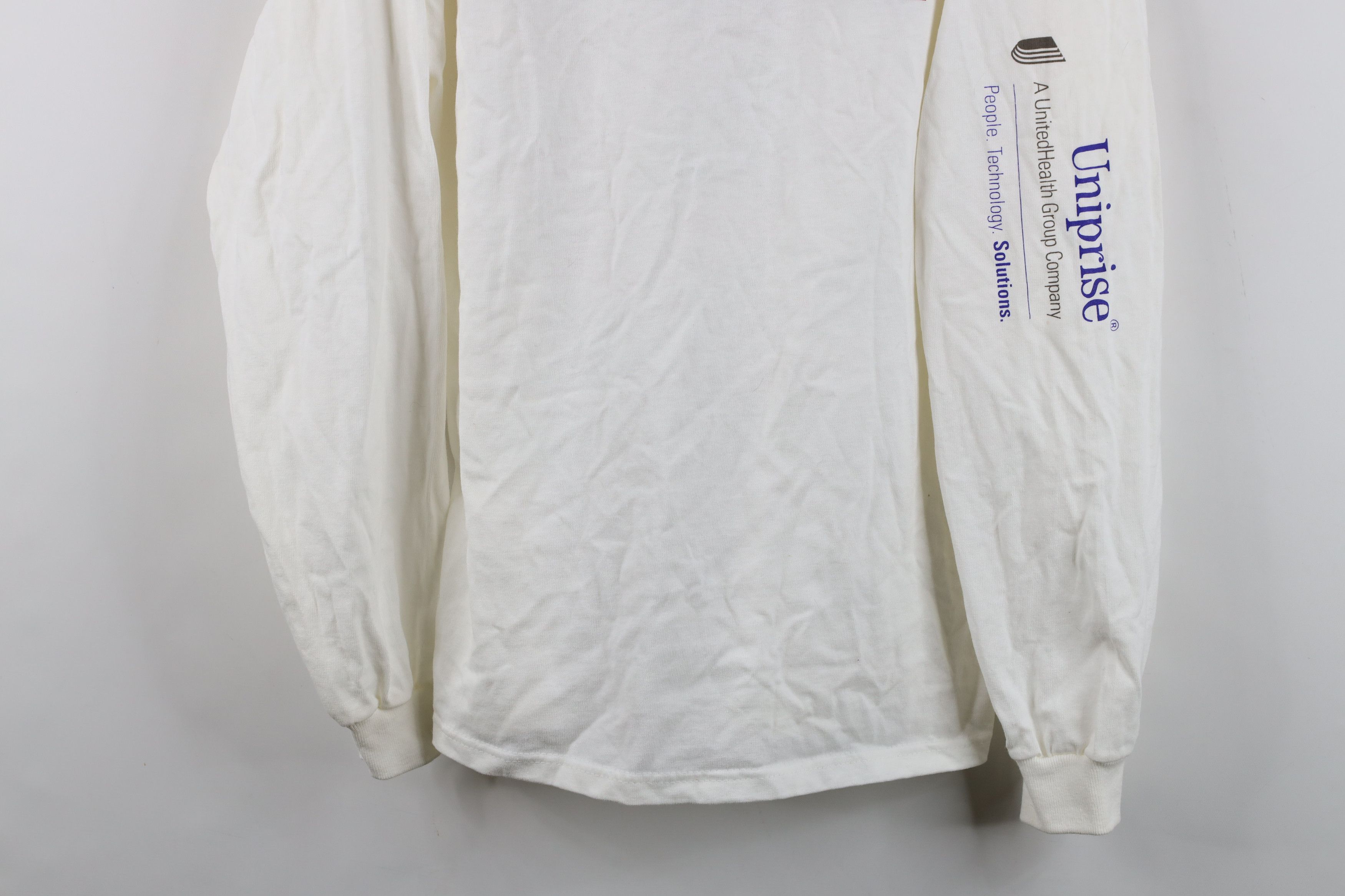 Vintage Vintage UnitedHealth Group Company Long Sleeve T-Shirt White Size US L / EU 52-54 / 3 - 3 Thumbnail