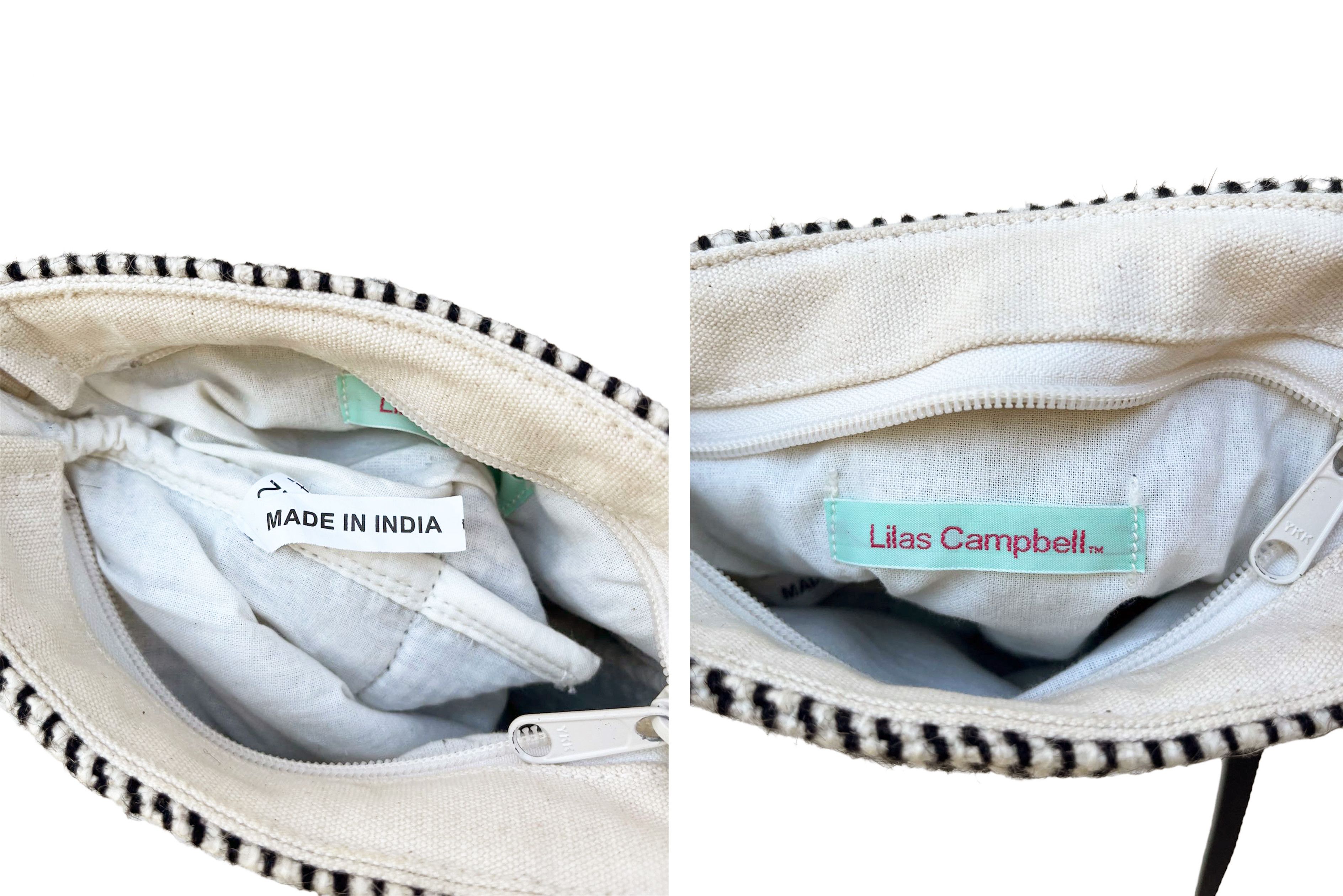 Japanese Brand Lilas Campbell Black and White Hand Loom Crossbody mini Bag Size ONE SIZE - 9 Thumbnail