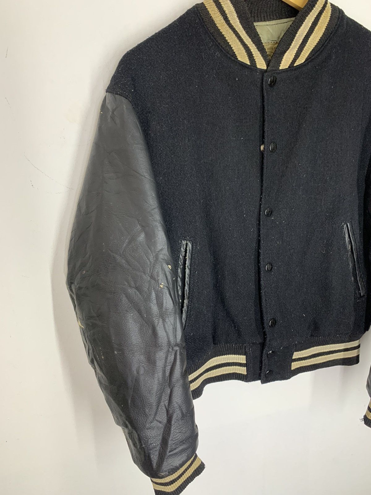Delong Vintage GOLDEN BEAR Wool Leather Varsity Jacket Size US M / EU 48-50 / 2 - 3 Thumbnail