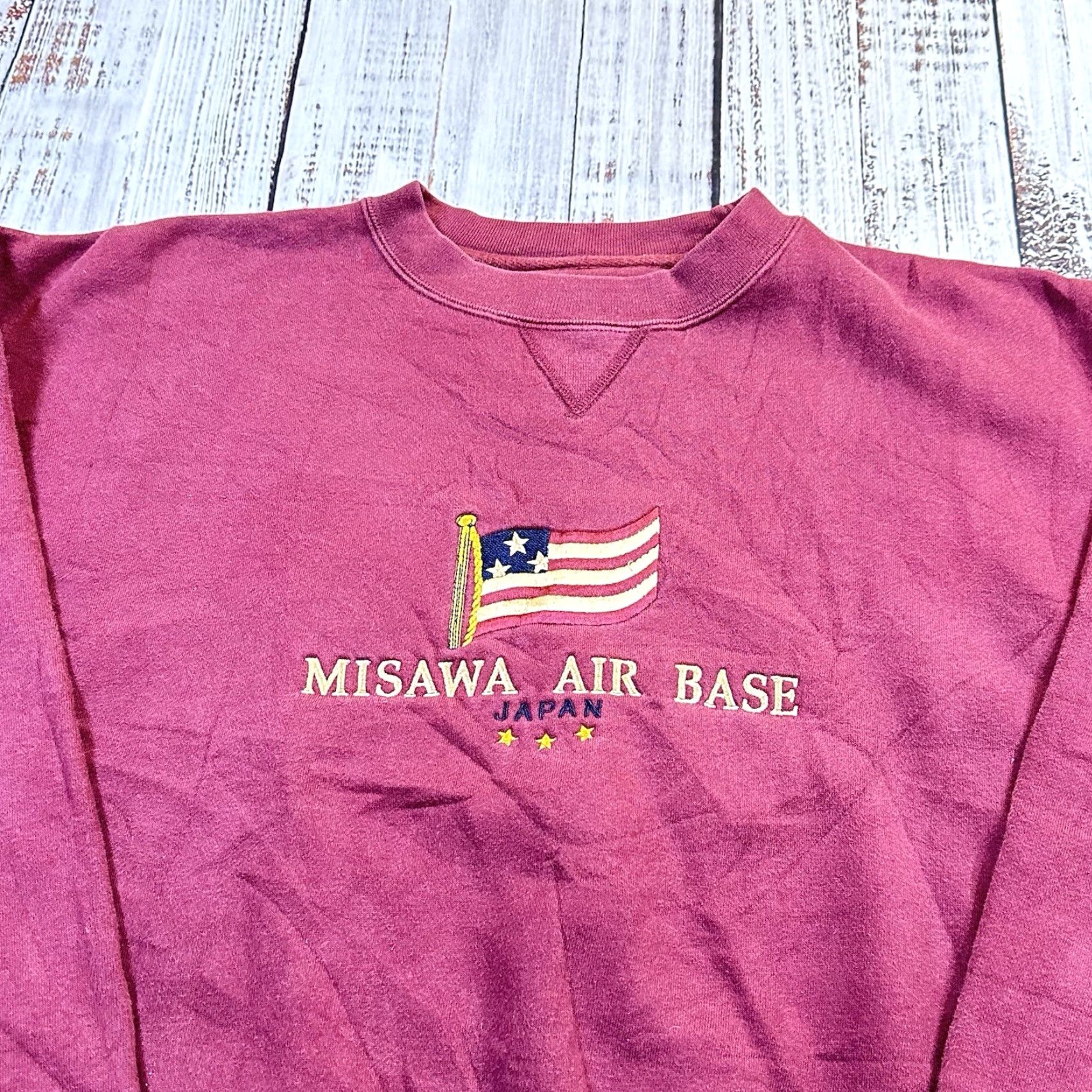 Vintage VINTAGE Gear for Sport Sweatshirt Mens Crewneck Red Cotton Misawa Air Base Japan Embroidered Logo Heavyweight Small S Size US S / EU 44-46 / 1 - 3 Thumbnail
