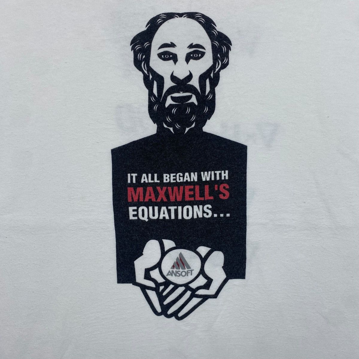Vintage Vintage 90's ANSOFT Maxwell's Equations Graphic Tee Shirt Size US L / EU 52-54 / 3 - 2 Thumbnail