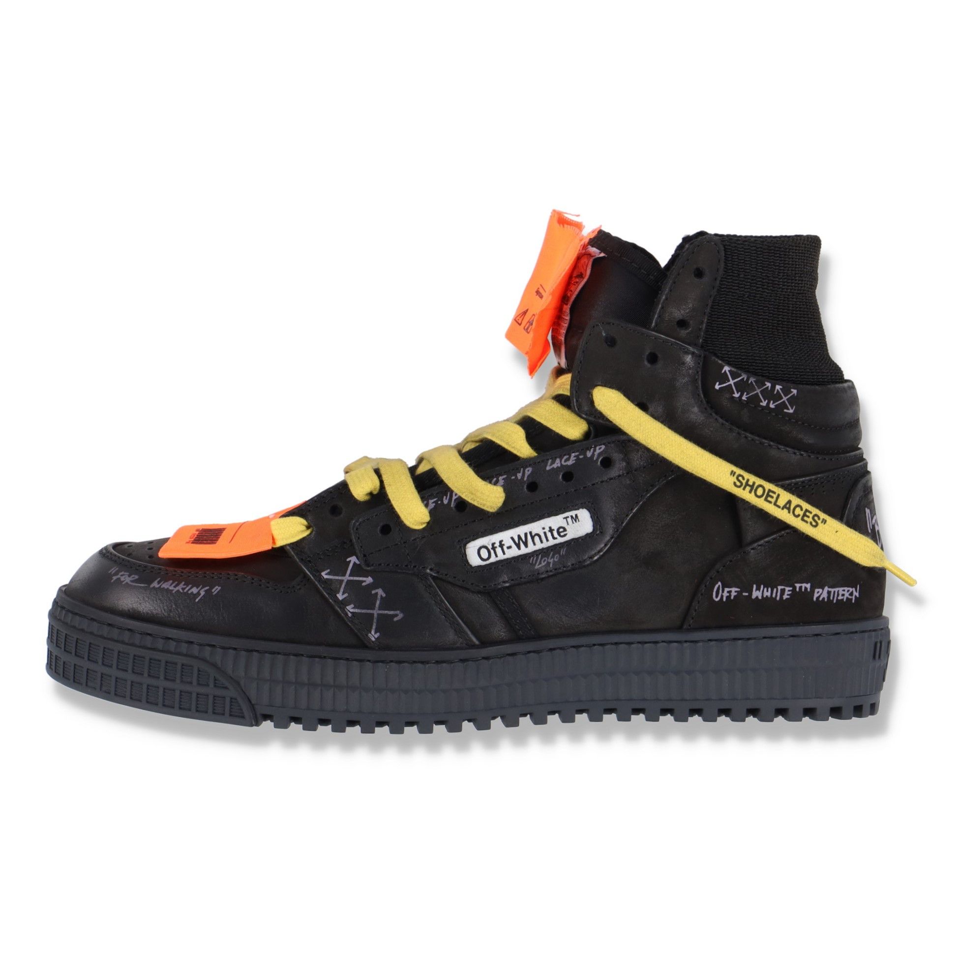 Off-White Black Leather Logo Off Court 3.0 HI-top Trainers Size US 7 / EU 40 - 1 Thumbnail