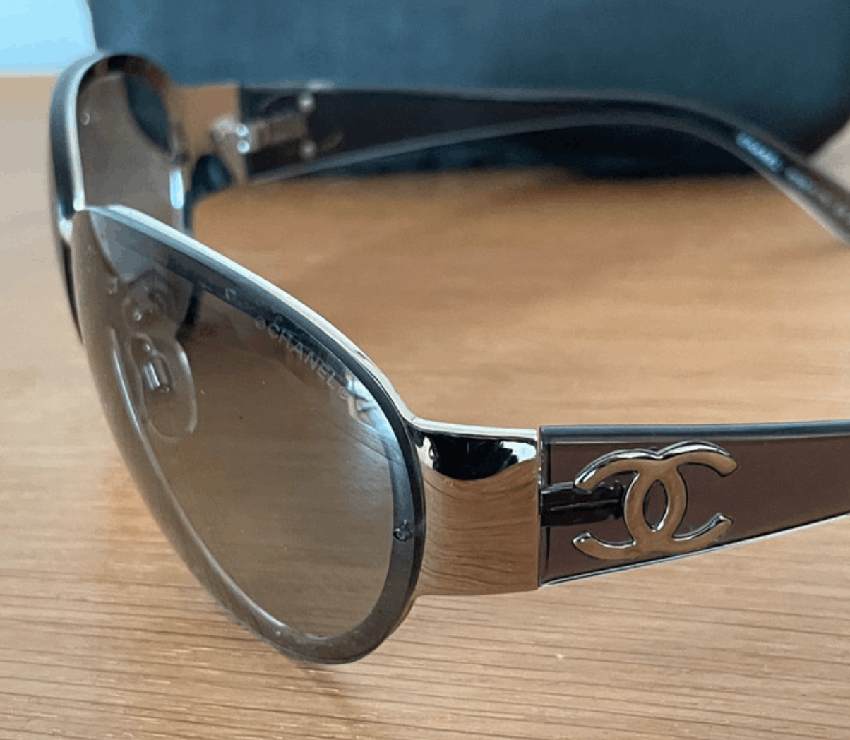 Chanel × Vintage CHANEL SUNGLASSES 4129 LOGO ICONIC 4017 Mask Vintage Size ONE SIZE - 5 Thumbnail