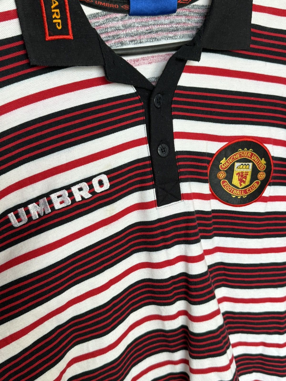 Umbro Vintage Manchester United Training Football Jersey T-Shirt Size US L / EU 52-54 / 3 - 3 Thumbnail