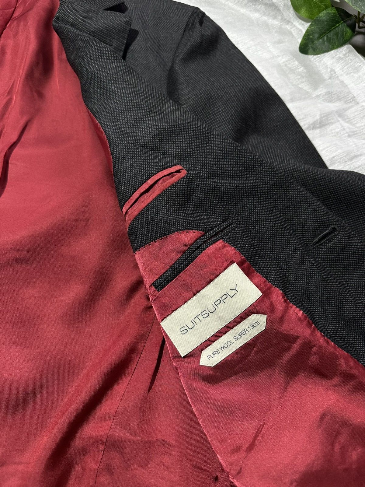 Suitsupply Blazer Pure Wool Super 150's Vitale Barberis Canonico Italy Size 48R - 10 Thumbnail
