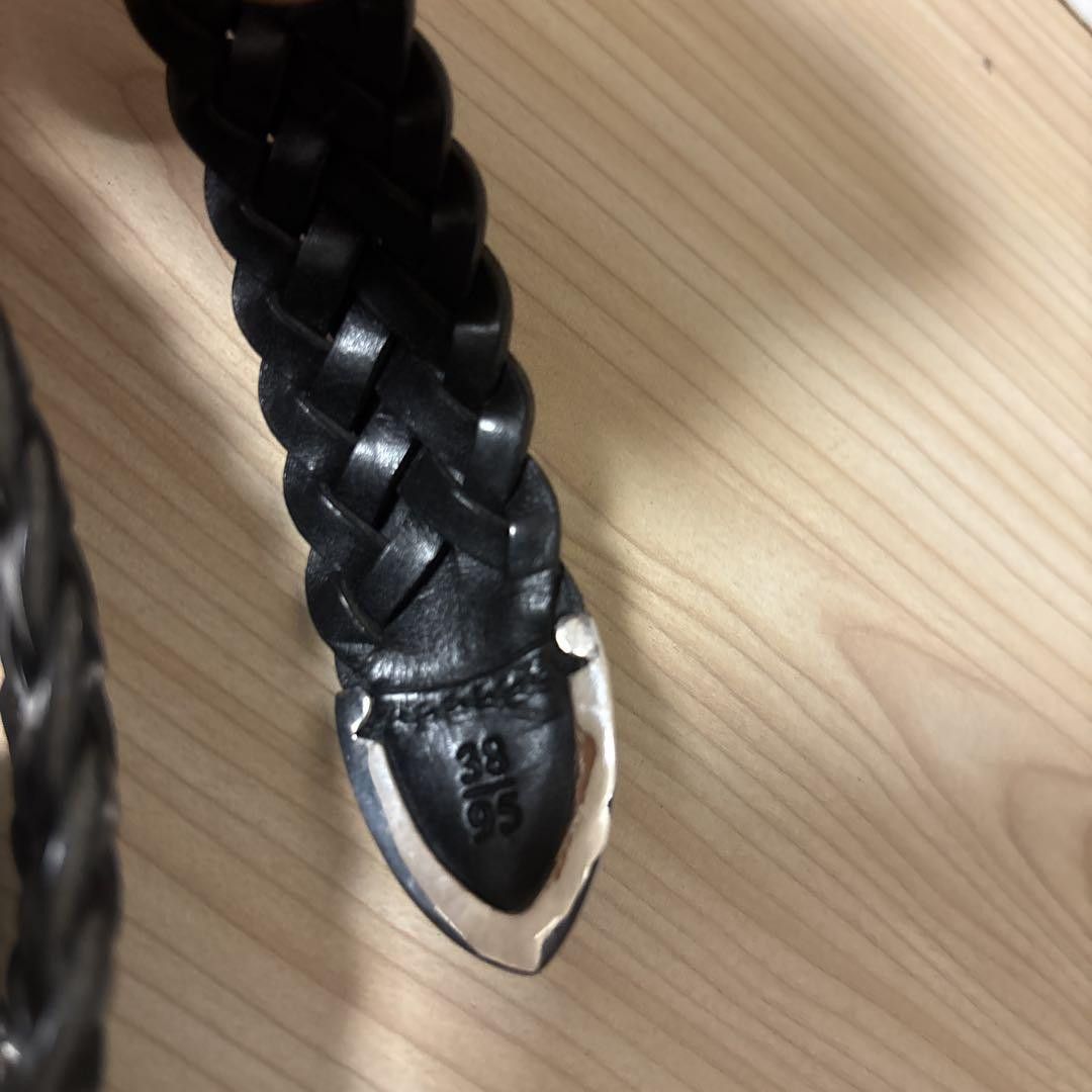 Other Chambord Sellier "Catus" Braided Leather Belt – Black Size 32 - 2 Thumbnail