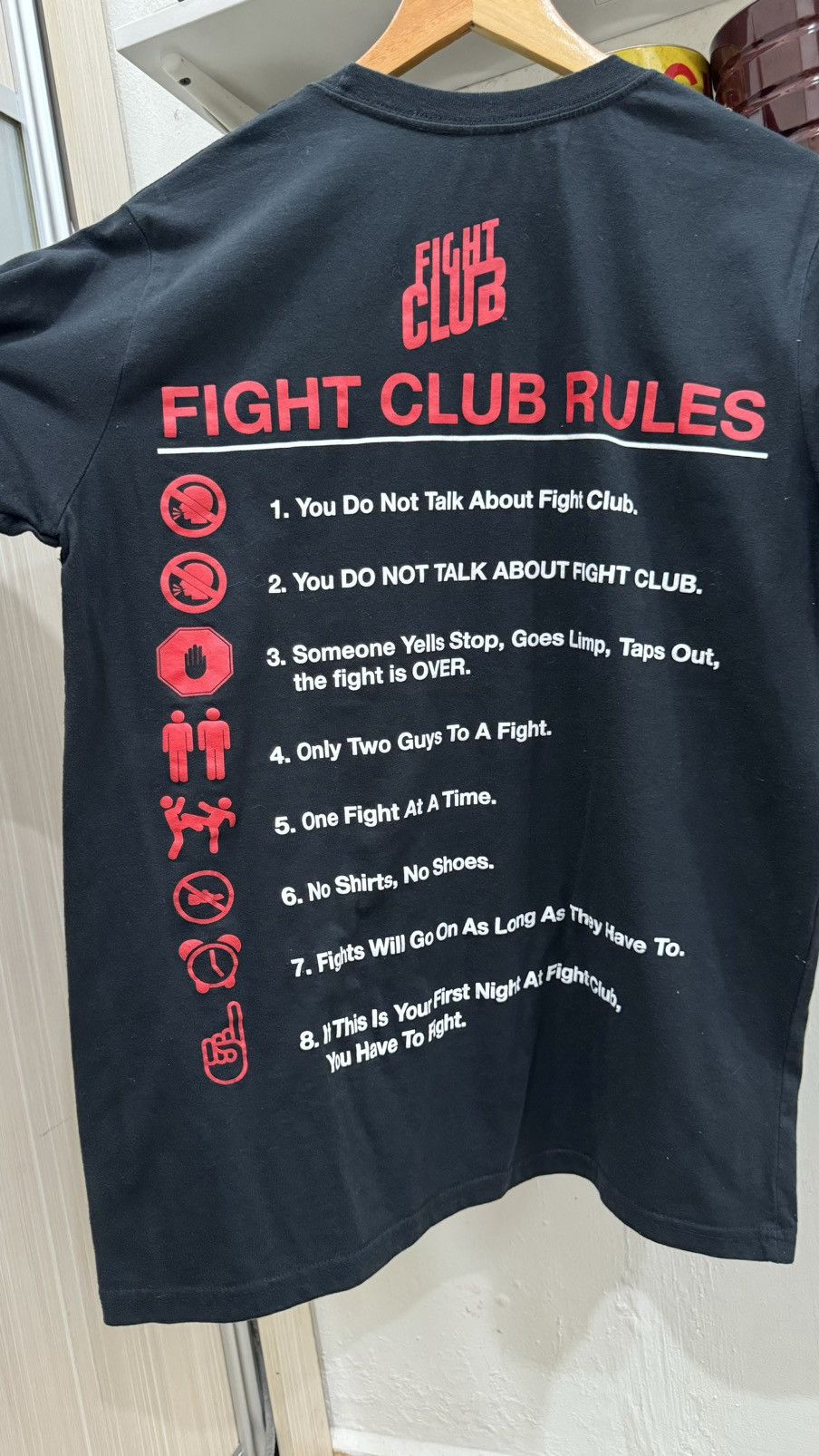 Mad Engine Final Drop‼️ Movie Fight Club Rules Promo Y2K Size US L / EU 52-54 / 3 - 4 Thumbnail