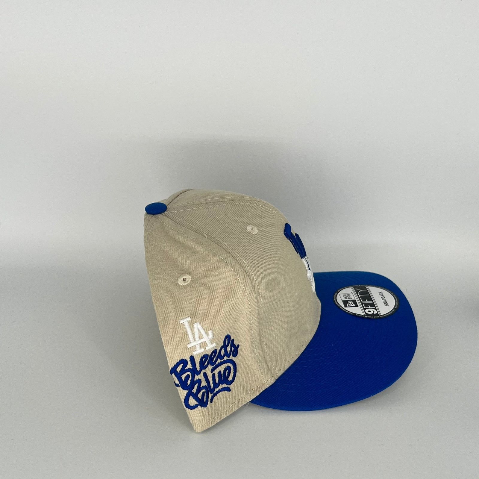 New Era Khaki/Blue Los Angeles Dodgers LA Bleeds Blue New Era MLB Size ONE SIZE - 3 Thumbnail