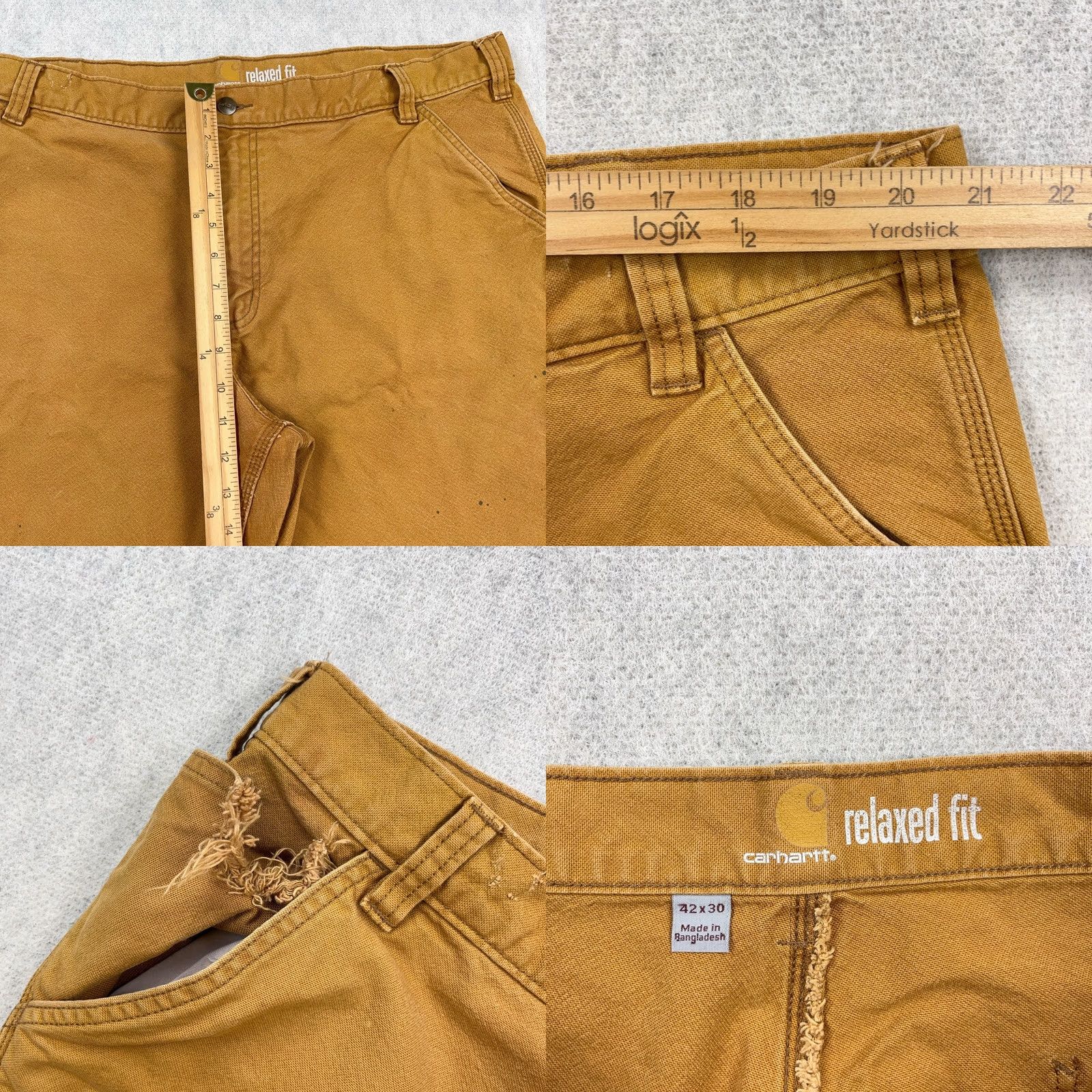 Carhartt Carhartt Pants Men 42x30 Carpenter Duck Canvas Relaxed Faded Distressed Baggy B2 Size US 42 / EU 58 - 9 Thumbnail