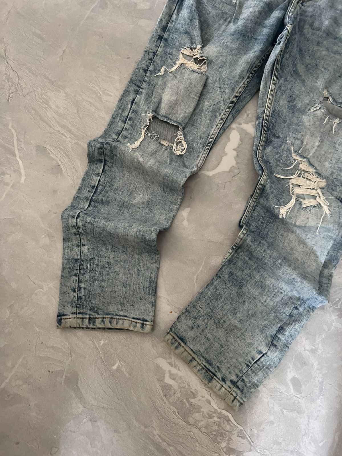 Vintage Slim Fit Blue Denim Jeans Minimal Street Style 90s Size US 36 / EU 52 - 3 Thumbnail