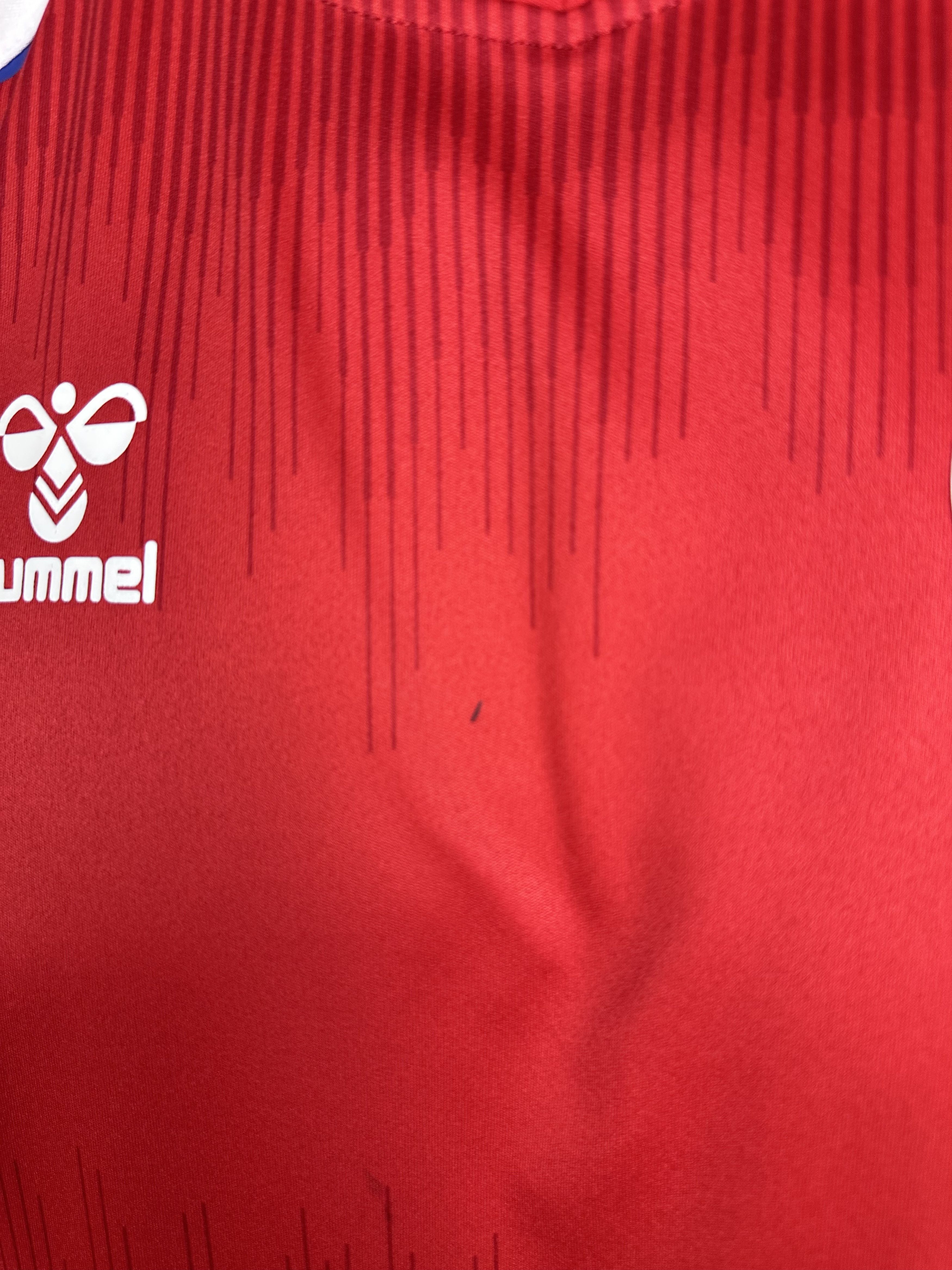 Hummel DENMARK 2021 22 HOME FOOTBALL SHIRT SOCCER JERSEY HUMMEL RED Size US L / EU 52-54 / 3 - 4 Thumbnail