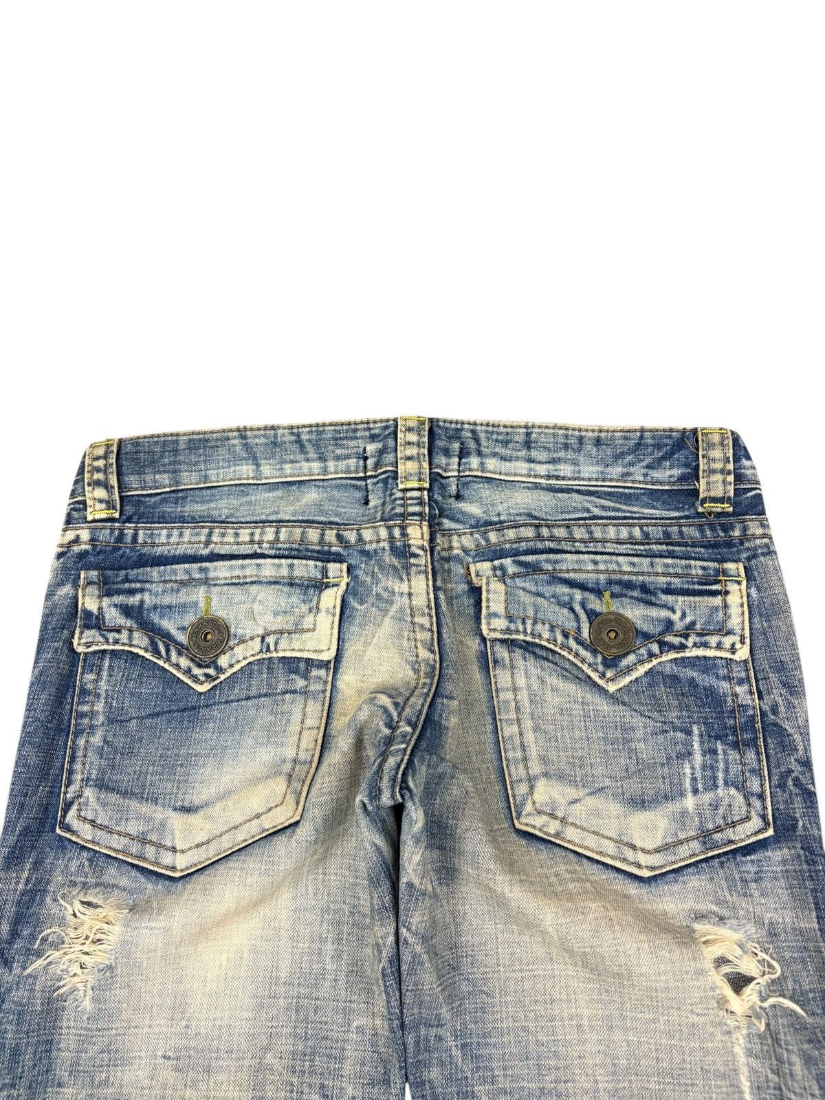 Yoshiyuki Konishi Vintage Japanese Brand Faded Distressed Flare Jeans Size 32" / US 10 / IT 46 - 8 Thumbnail