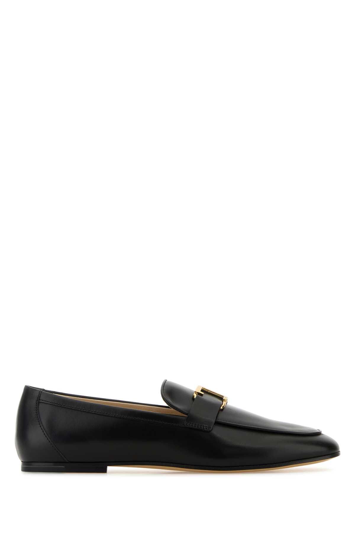 Tod's Black Leather Loafers Size US 10 / IT 40 - 1 Thumbnail