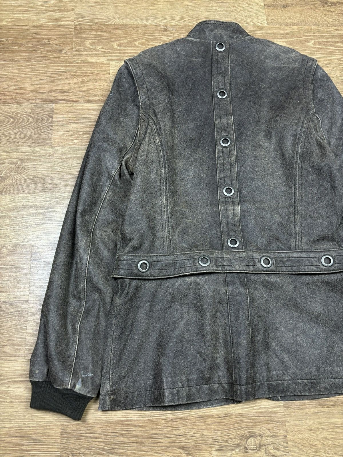 Oakley 2000s Oakley Detachable Distressed Industrial Leather Jacket Size M / US 6-8 / IT 42-44 - 6 Thumbnail