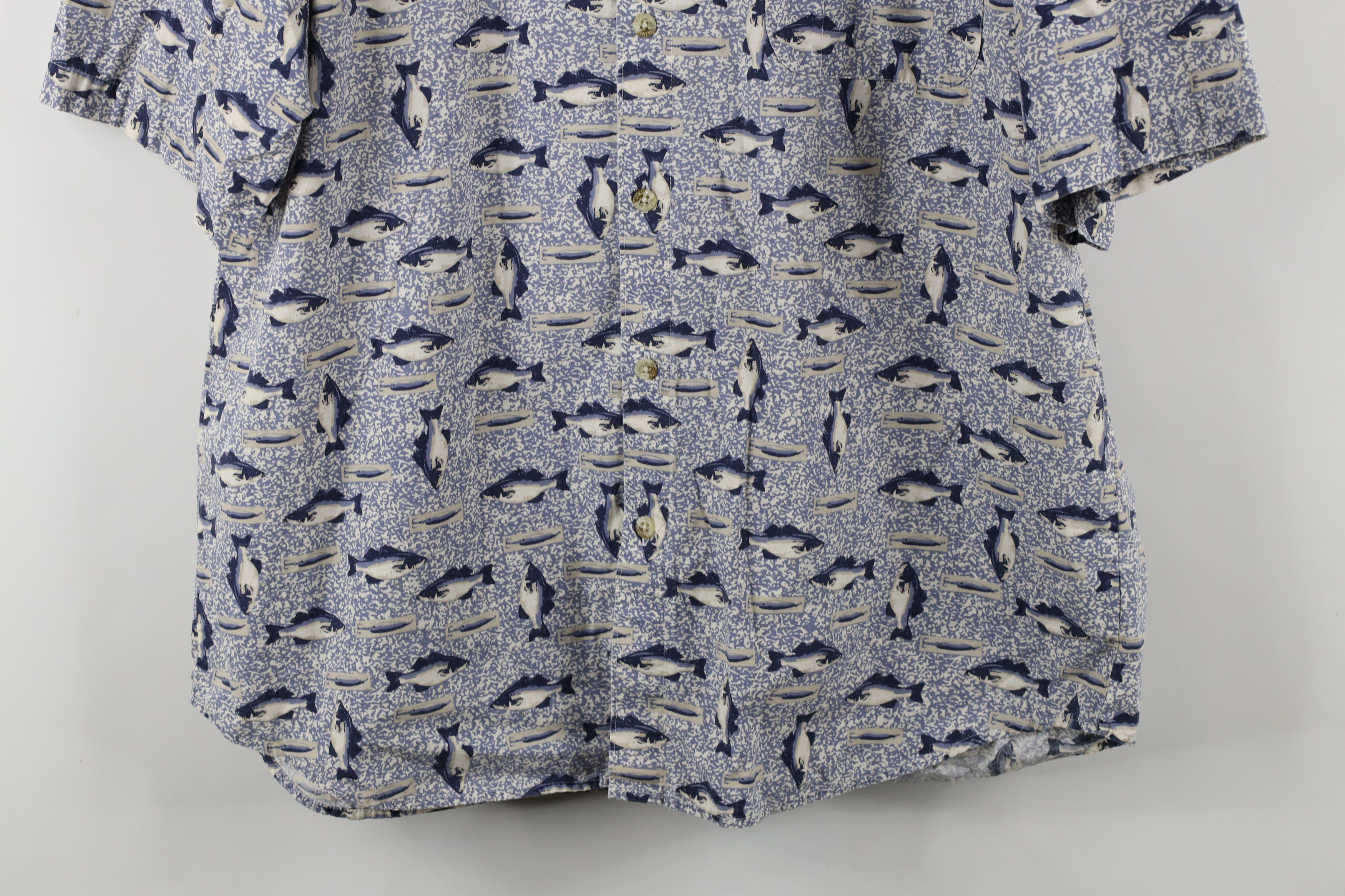 Columbia × Vintage Vintage 90s Columbia Over Print Collared Button Down Shirt Size US XL / EU 56 / 4 - 3 Thumbnail