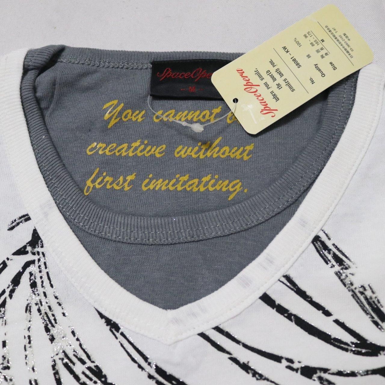 Japanese Brand NWT Space Opera metallic graphic print top Size M / US 6-8 / IT 42-44 - 4 Thumbnail