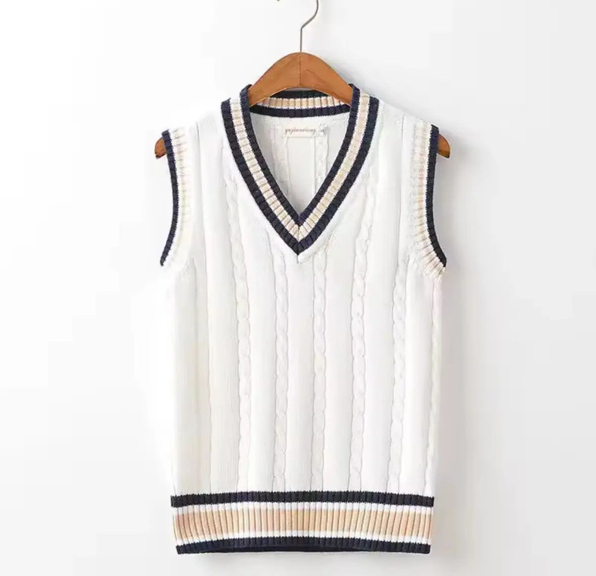 Japanese Brand Vintage Retro Sweater Vest Men Thicken V-neck Knitwear Size US XL / EU 56 / 4 - 1 Thumbnail