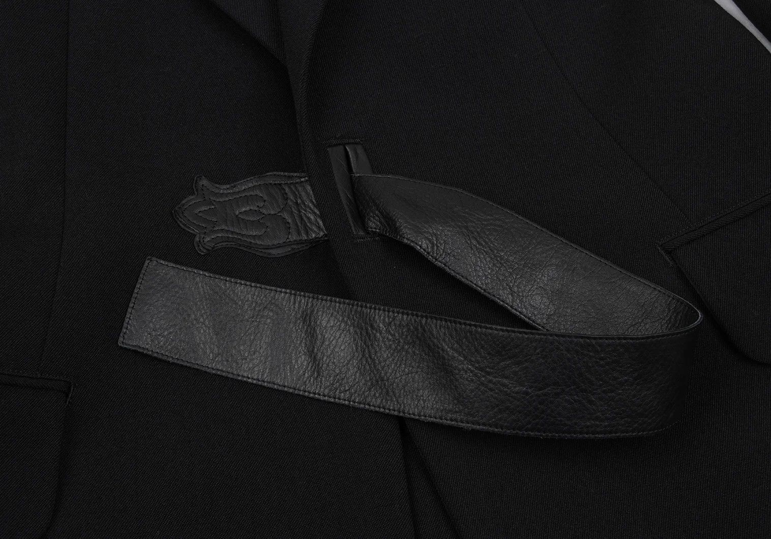 Jean Paul Gaultier Long Leather Belted Jacket in Black, Size 4 Size US XL / EU 56 / 4 - 9 Thumbnail