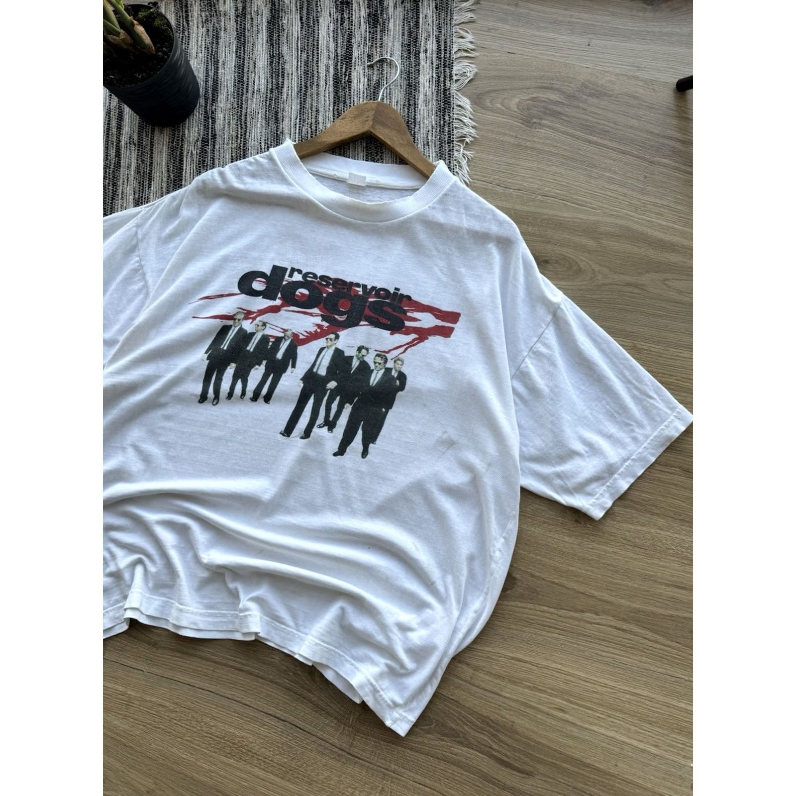 Vintage VINTAGE Reservoir Dogs T-Shirt 1992 Quentin Tarantino Movie Tee XL White Mens 90s Retro Movie Merch Size US XL / EU 56 / 4 - 2 Thumbnail