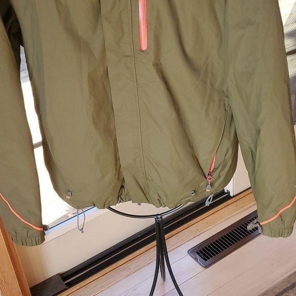 Vintage Lands' End Cinchable Hooded Army Green/Orange Zip Pockets Sz Size US M / EU 48-50 / 2 - 4 Thumbnail