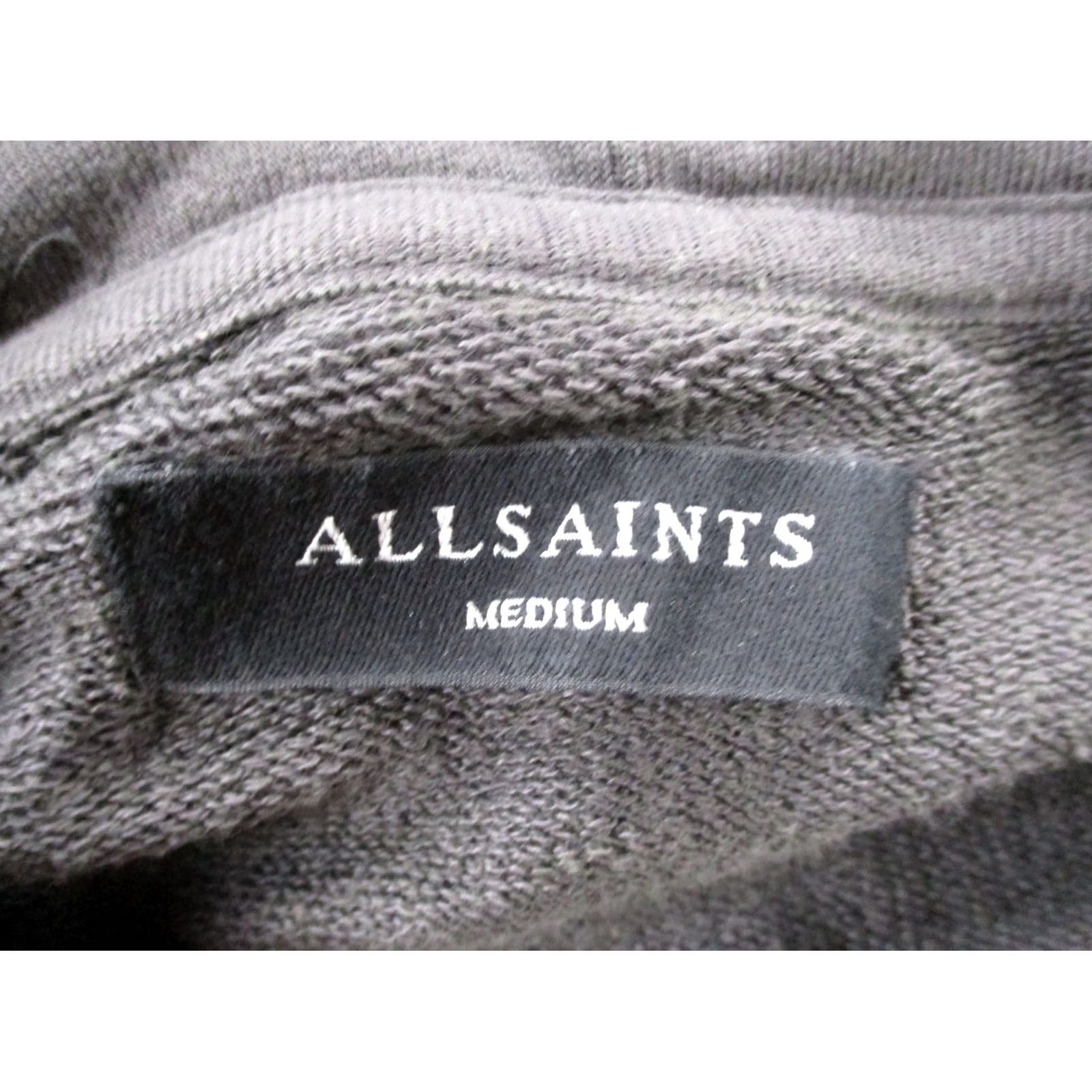 Allsaints AllSaints Hoodie Men M Gray Pullover Lightweight Logo Casual Knit Sleeveless V-Neck Modern Fit Size US M / EU 48-50 / 2 - 6 Thumbnail