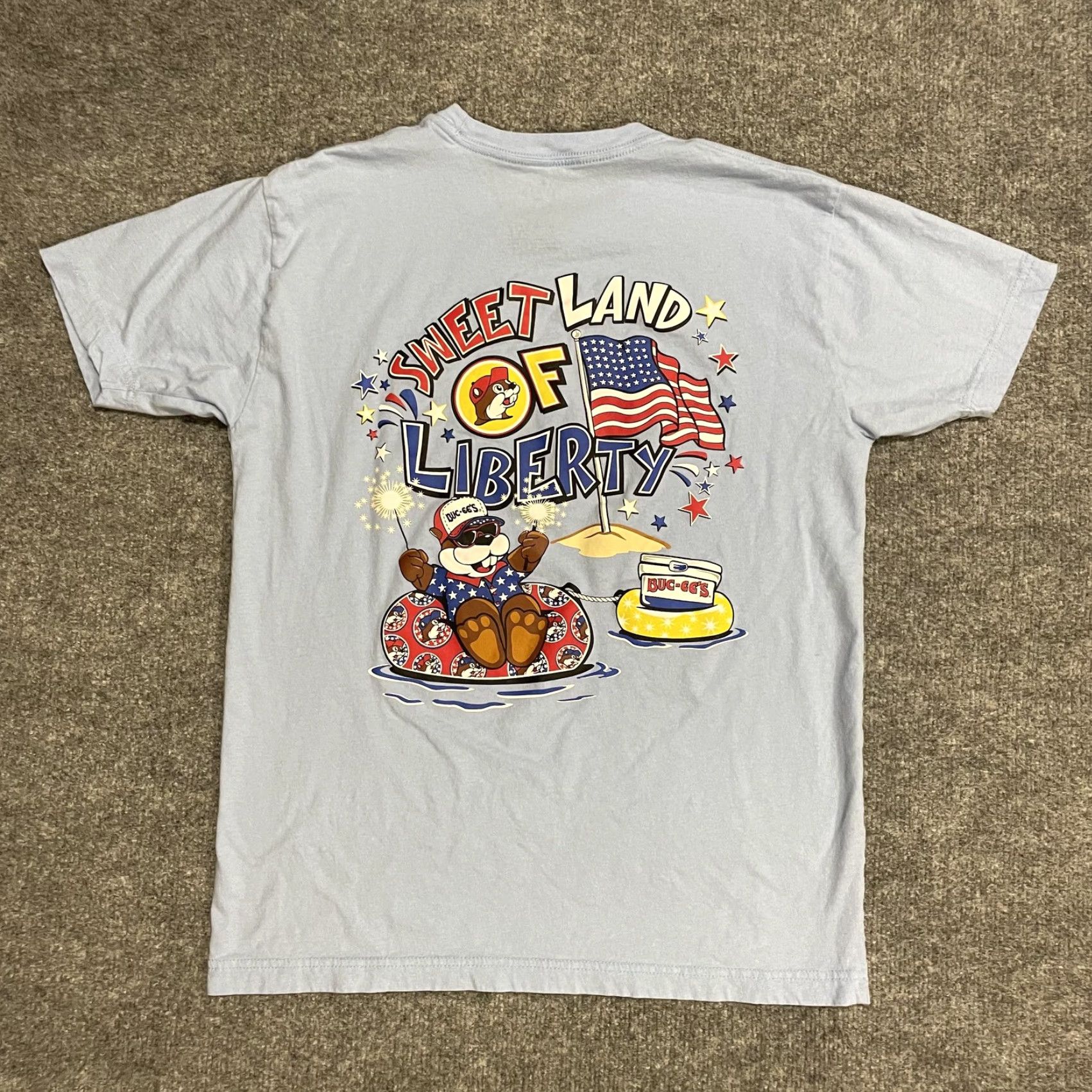 Vintage Buc-ee's Shirt Adult Small Gray Patriotic USA Fourth of July Tee Size US S / EU 44-46 / 1 - 2 Thumbnail