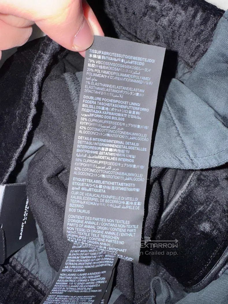 Saint Laurent Paris Saint Laurent Paris size XS Velvet Elastic Men's Long Pant Size US 27 - 5 Thumbnail