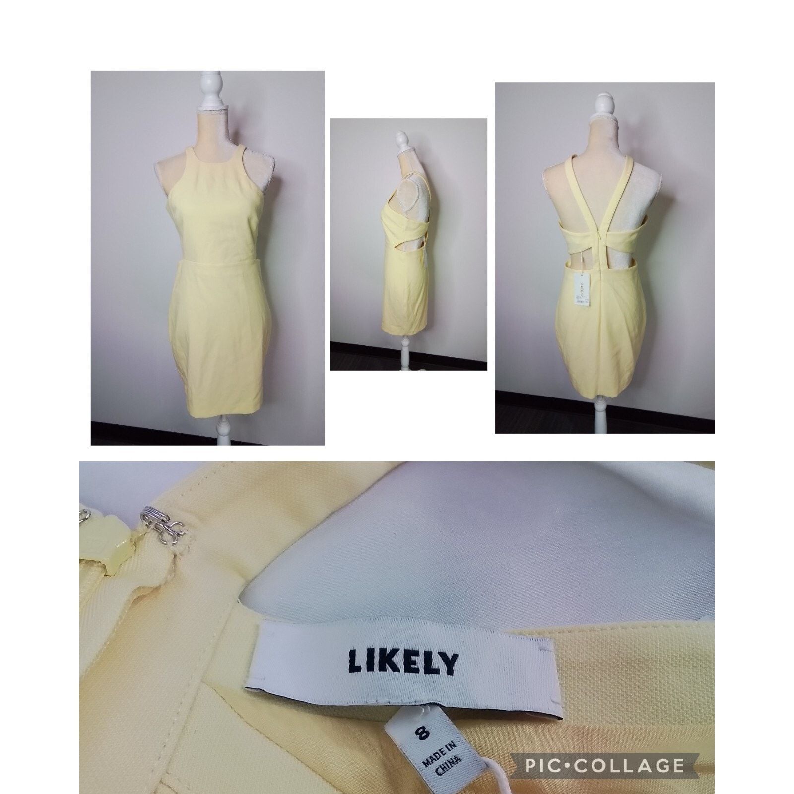 LIKELY Likely Arcadia Dress Women's 8 NWT Yellow Size M / US 6-8 / IT 42-44 - 1 Thumbnail